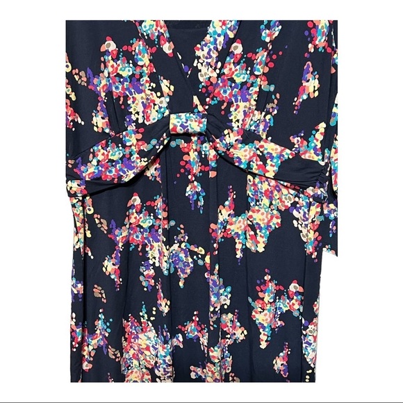 Boden Confetti Print Jersey Knit Dress Navy Soft Feminine Whimsical Everyday 12R - Picture 13 of 15